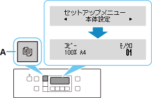 図:コピーボタンを押す